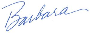 Barbara's signature