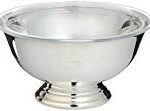 Round silver bowl