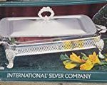 Footed casserole server silver plated