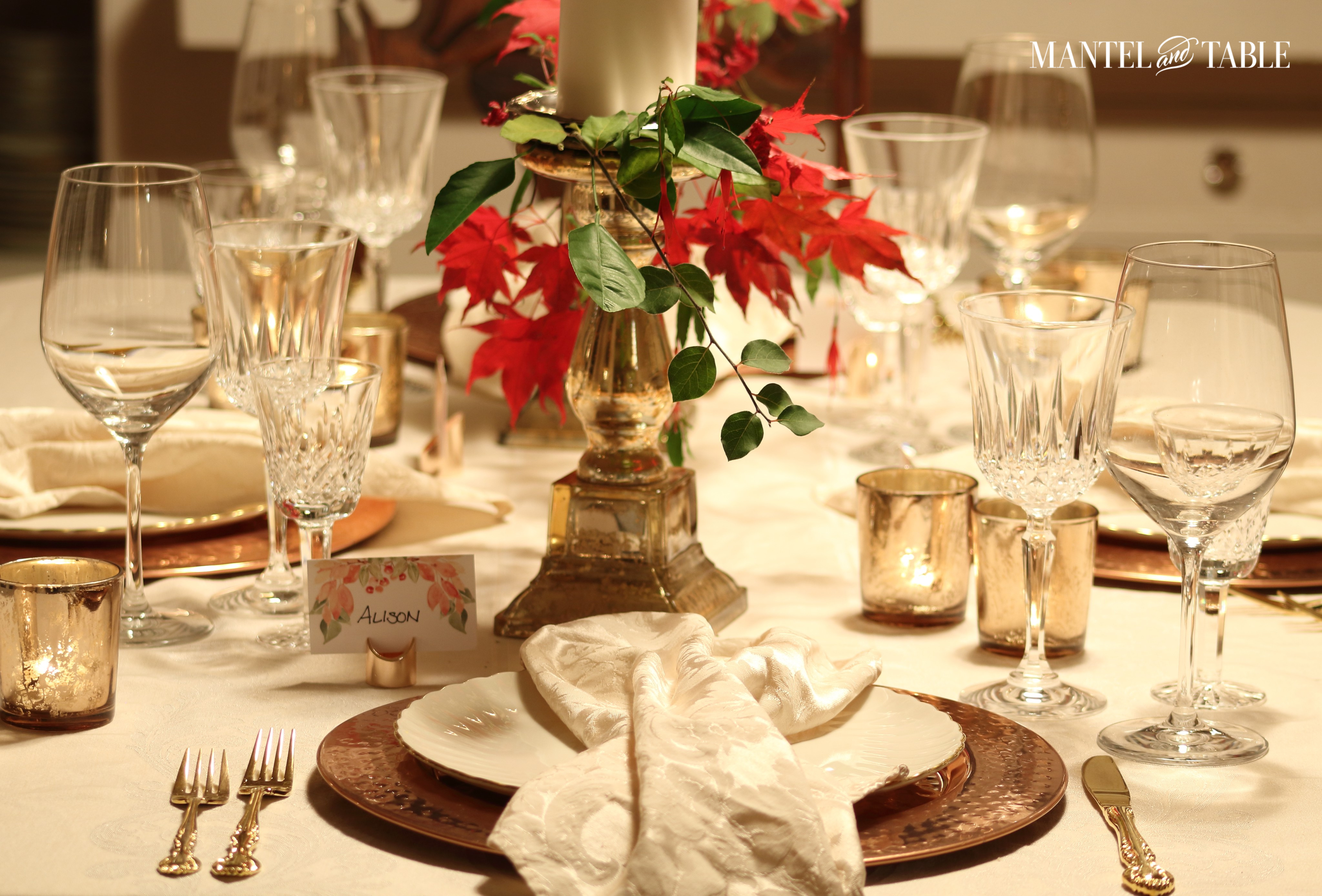 Top 10 Posts 2019 ~ Blush jacquard napkin laid on plates in soft drapy way