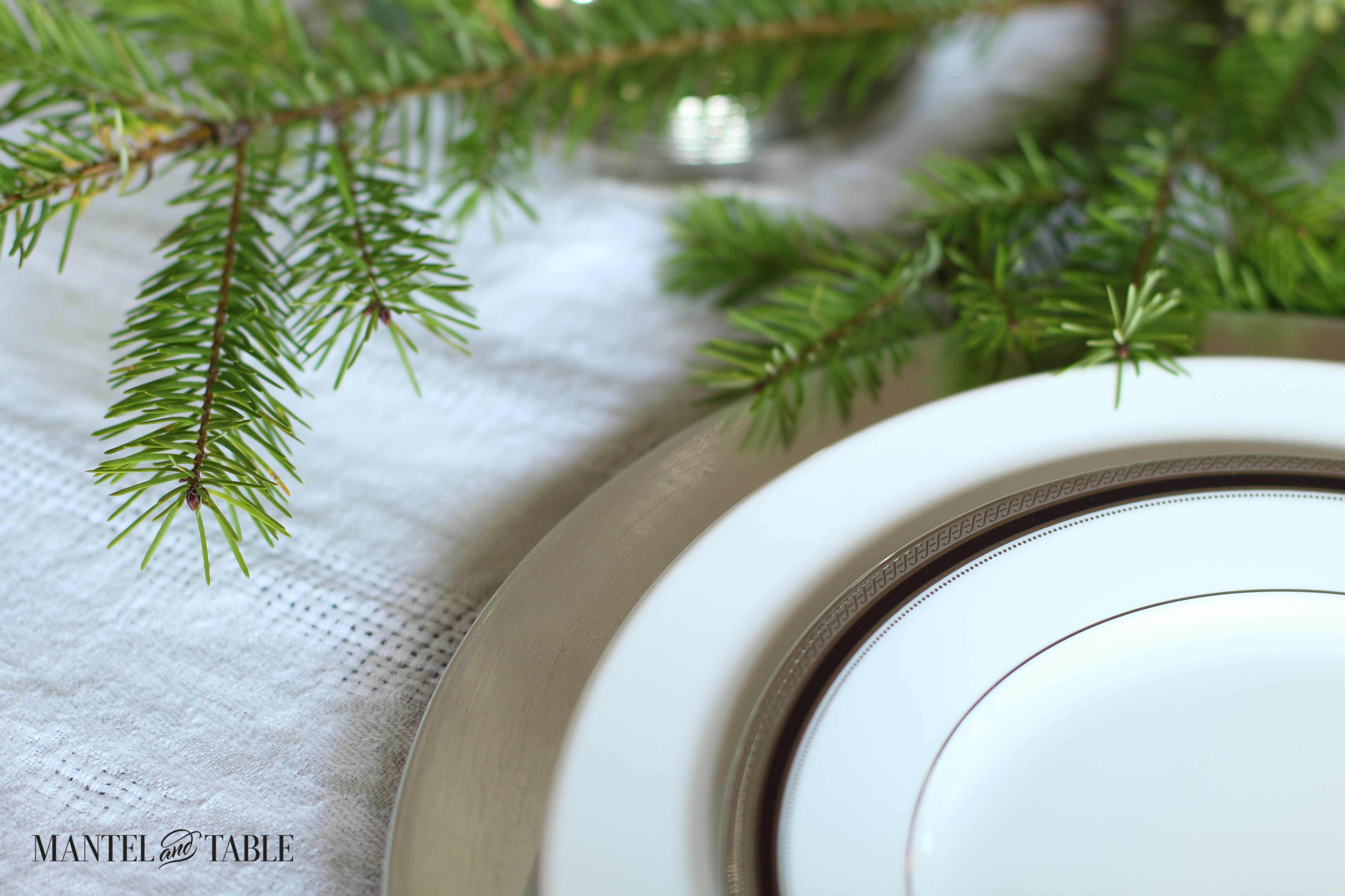Plate Stack with Patterned Salad Plate