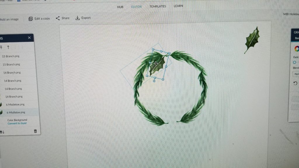 Here's a quick How-To for a beautiful holiday wreath graphic using PicMonkey and some lovely watercolor clip art. Perfect for greeting cards, etc!