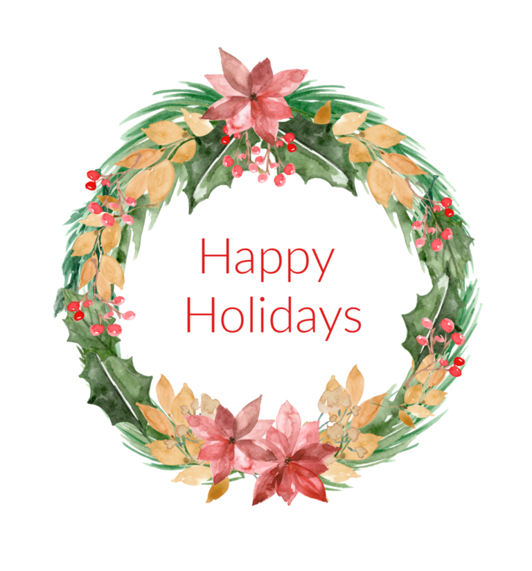 Happy Holidays Wreath