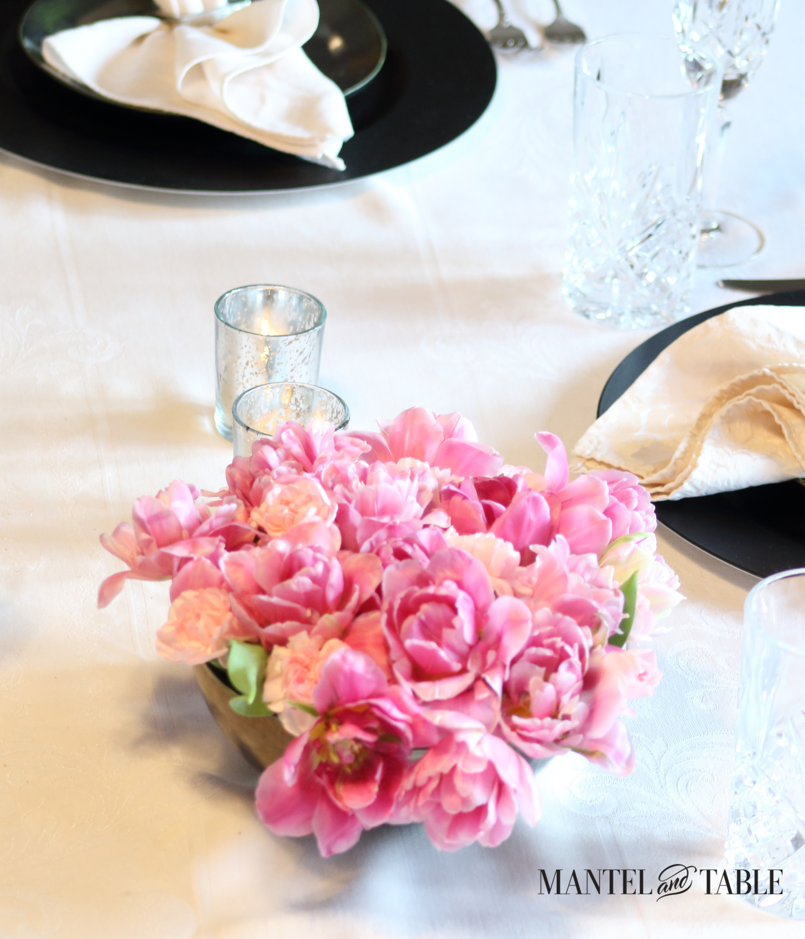 Feminine Industrial style is a thing! Here's some inspiration for adding Industrial chic to a beautiful feminine tablescape!