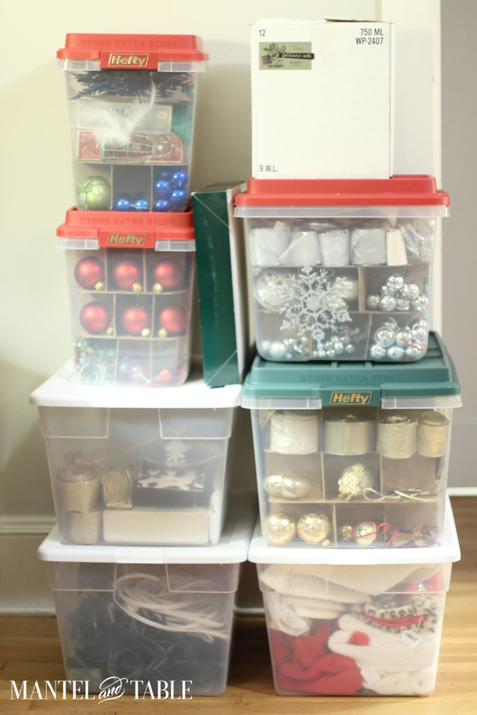 Bye Bye Christmas! But now - how do you store all that stuff? Here are 9 tips to help with organizing your Christmas ornament storage!