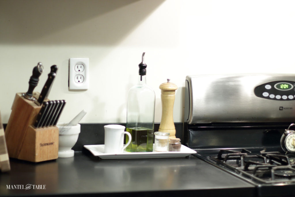 Clean kitchen counter
