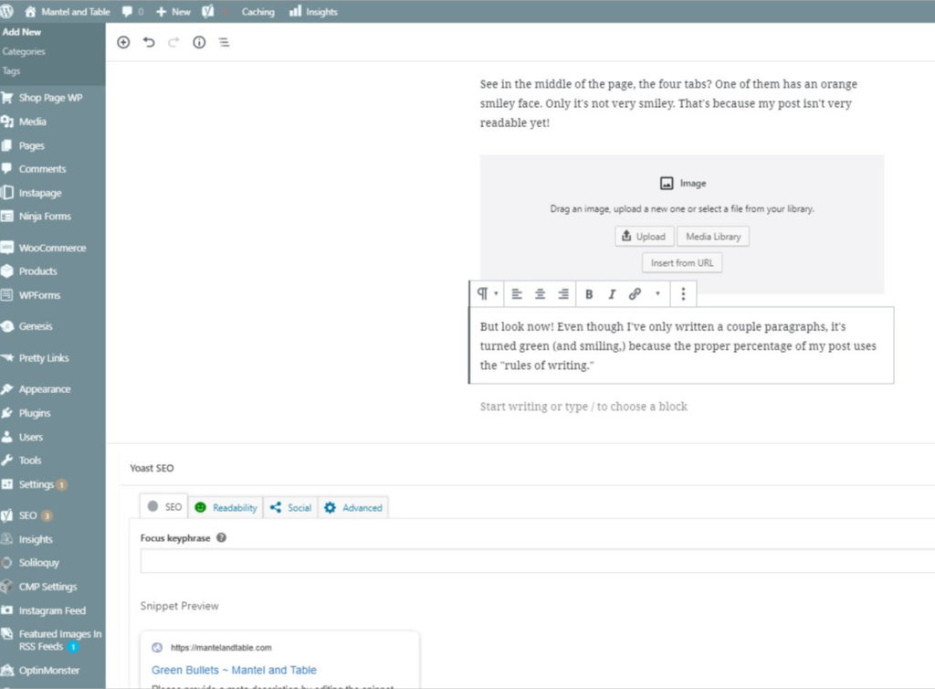 Screen shot of Yoast SEO