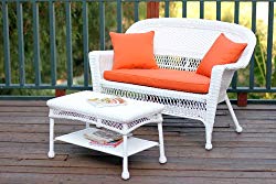 Wicker-Loveseat-Table
