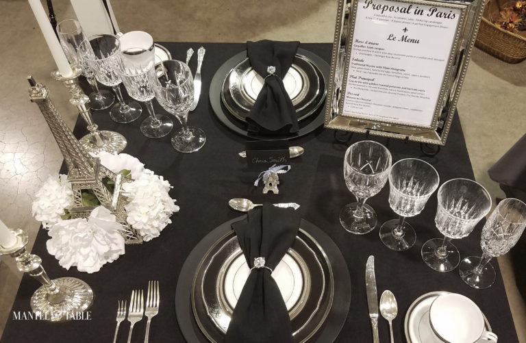 Engagement Dinner Table Setting finished table