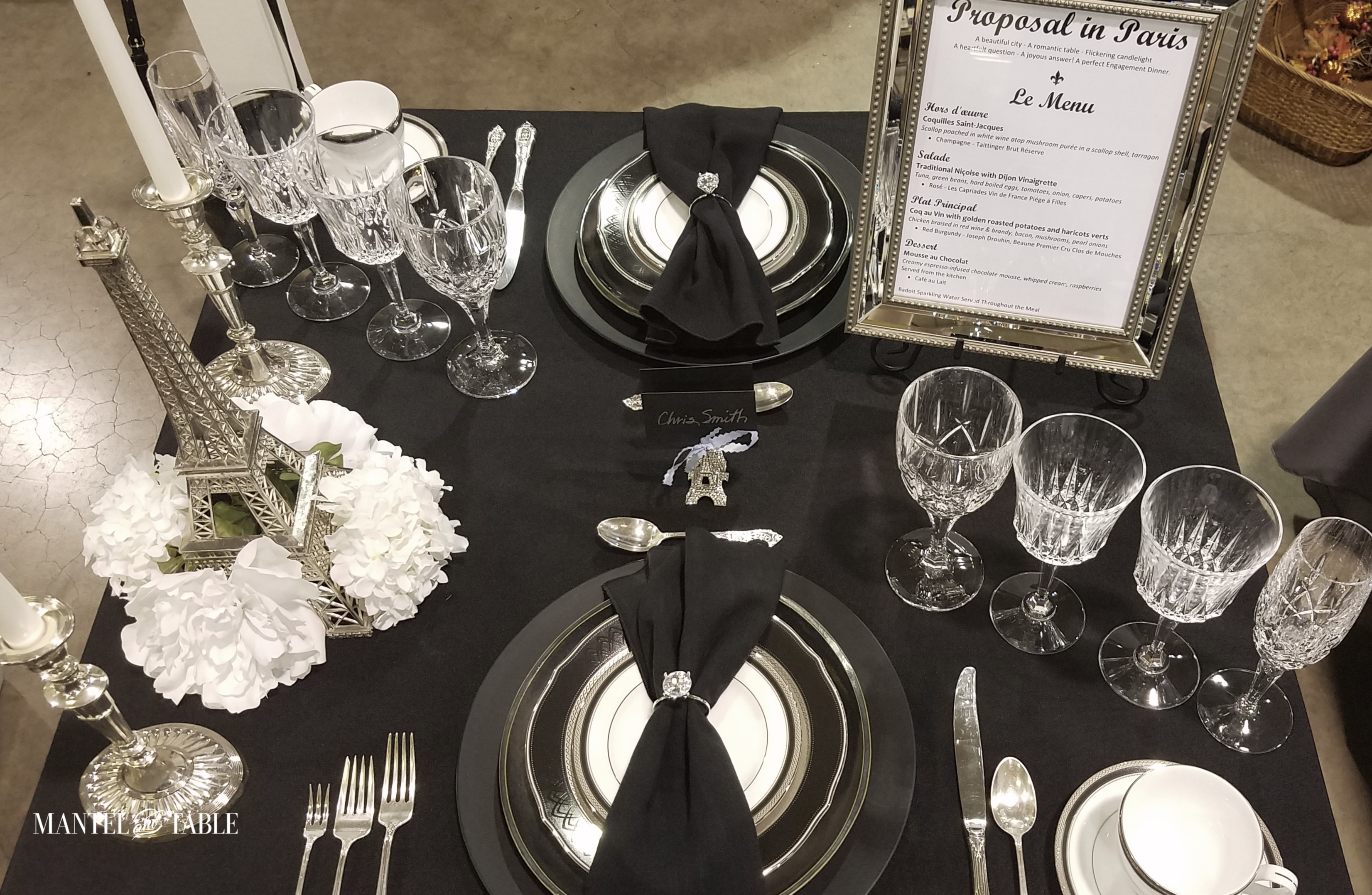 Engagement Dinner Table Setting finished table