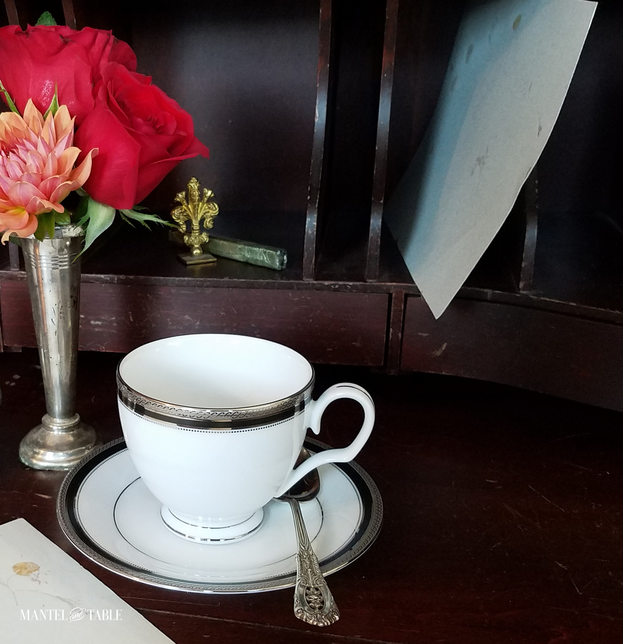 Noritaske teacup with sealing wax and stamp
