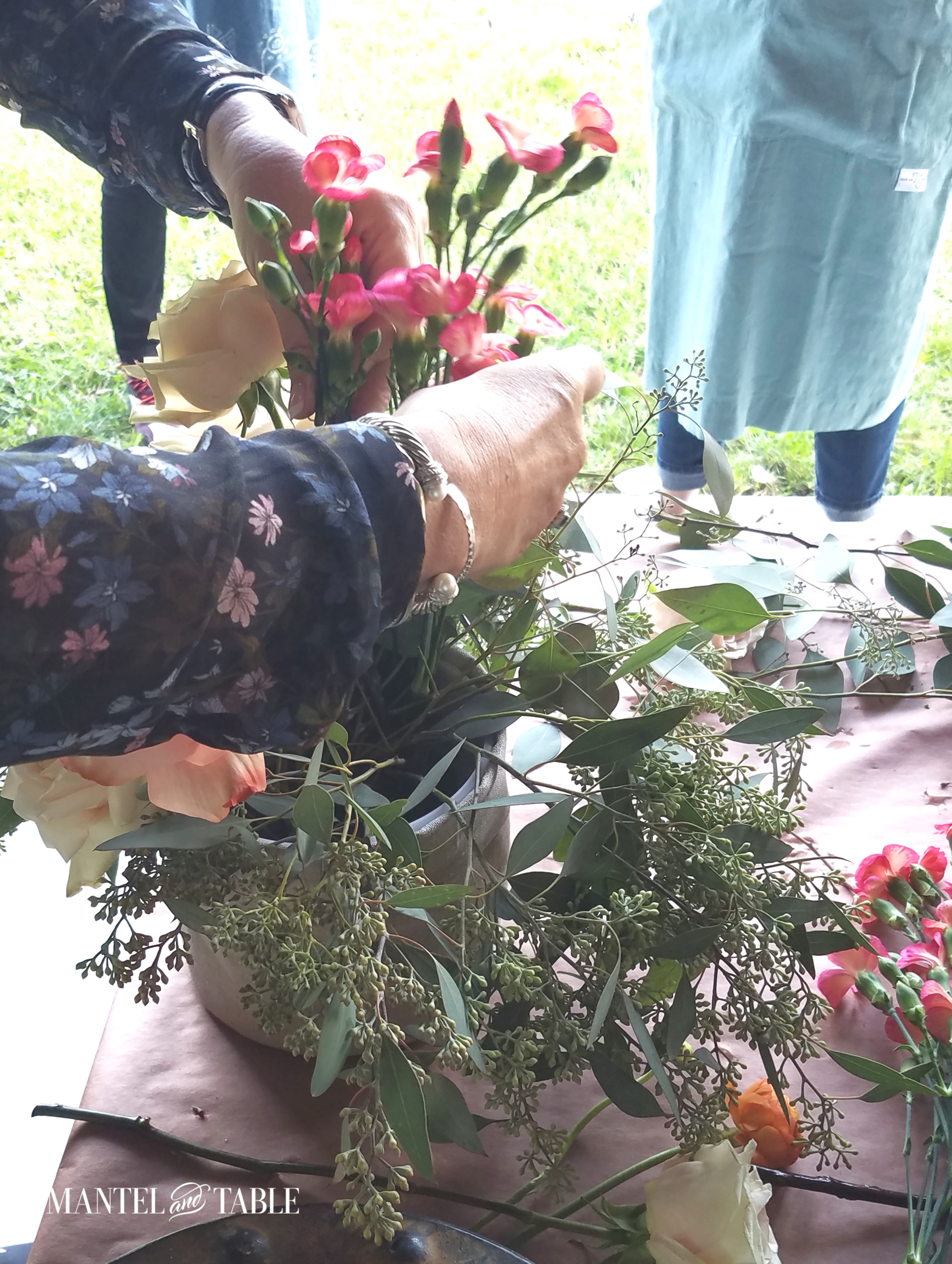 Jamie Jamison teaching at Petals & Props workshop