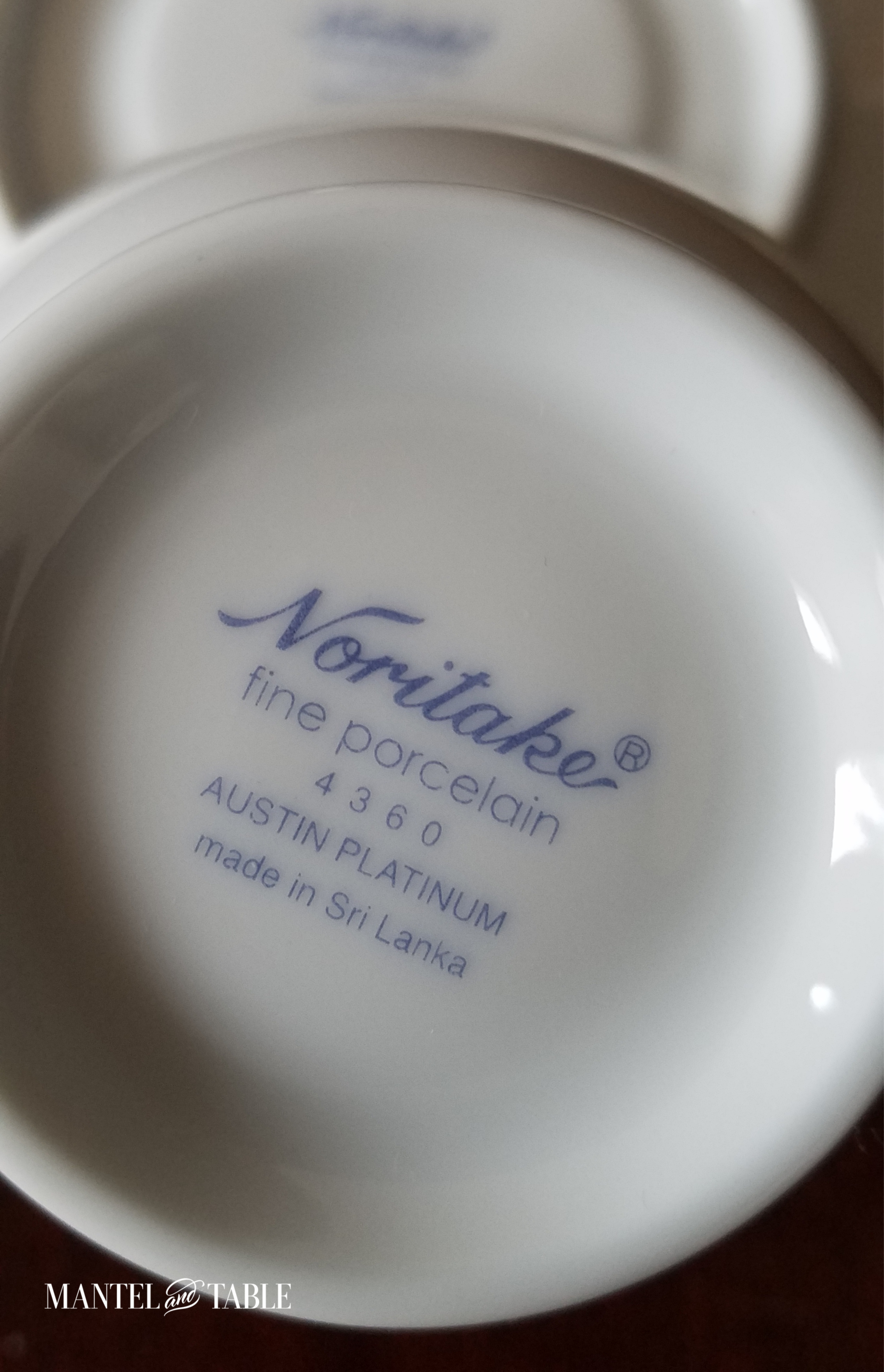underside of teacup