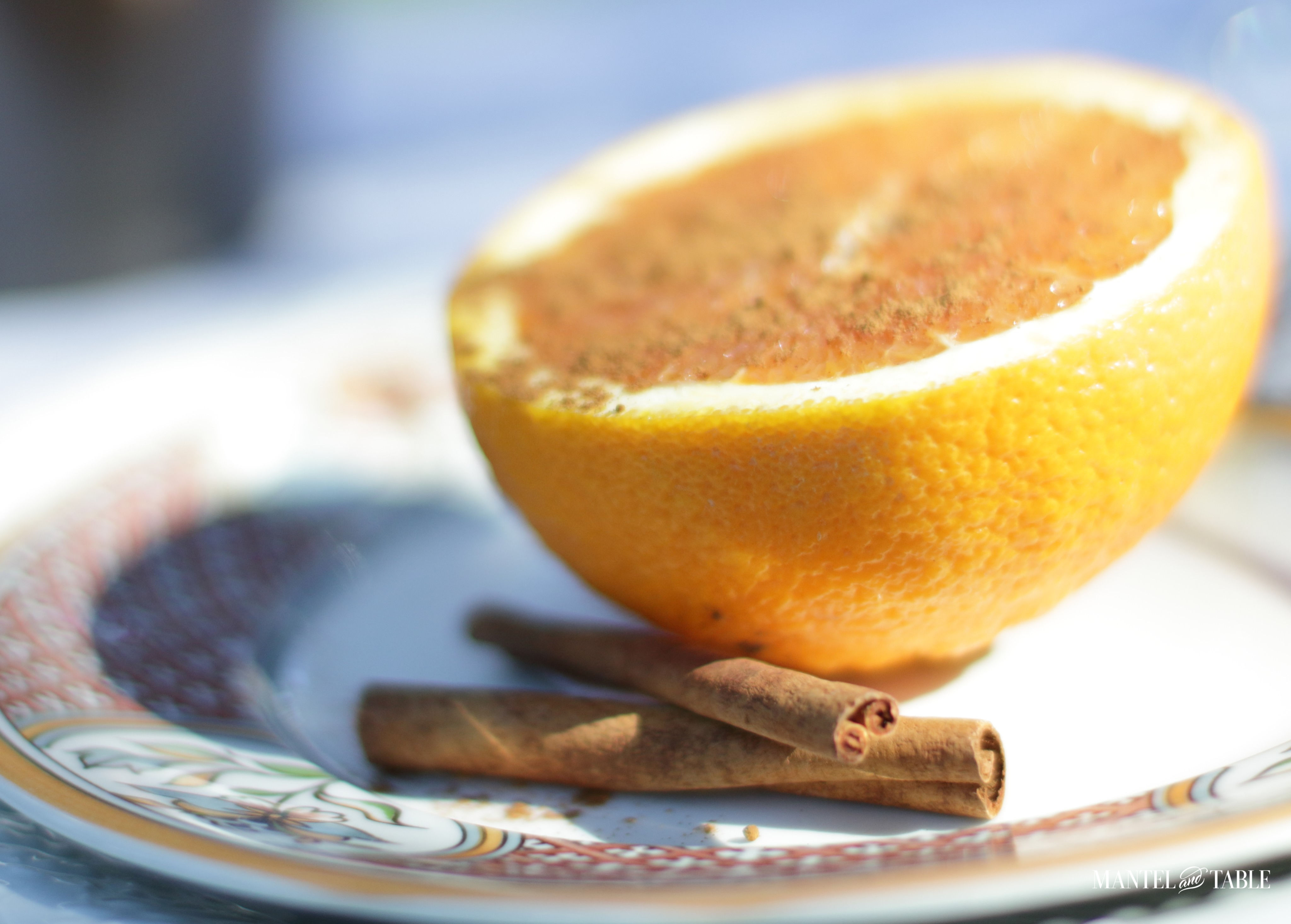 Elegant fall picnic cinnamon orange
