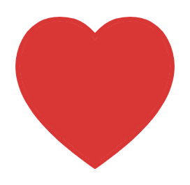 Red heart graphic