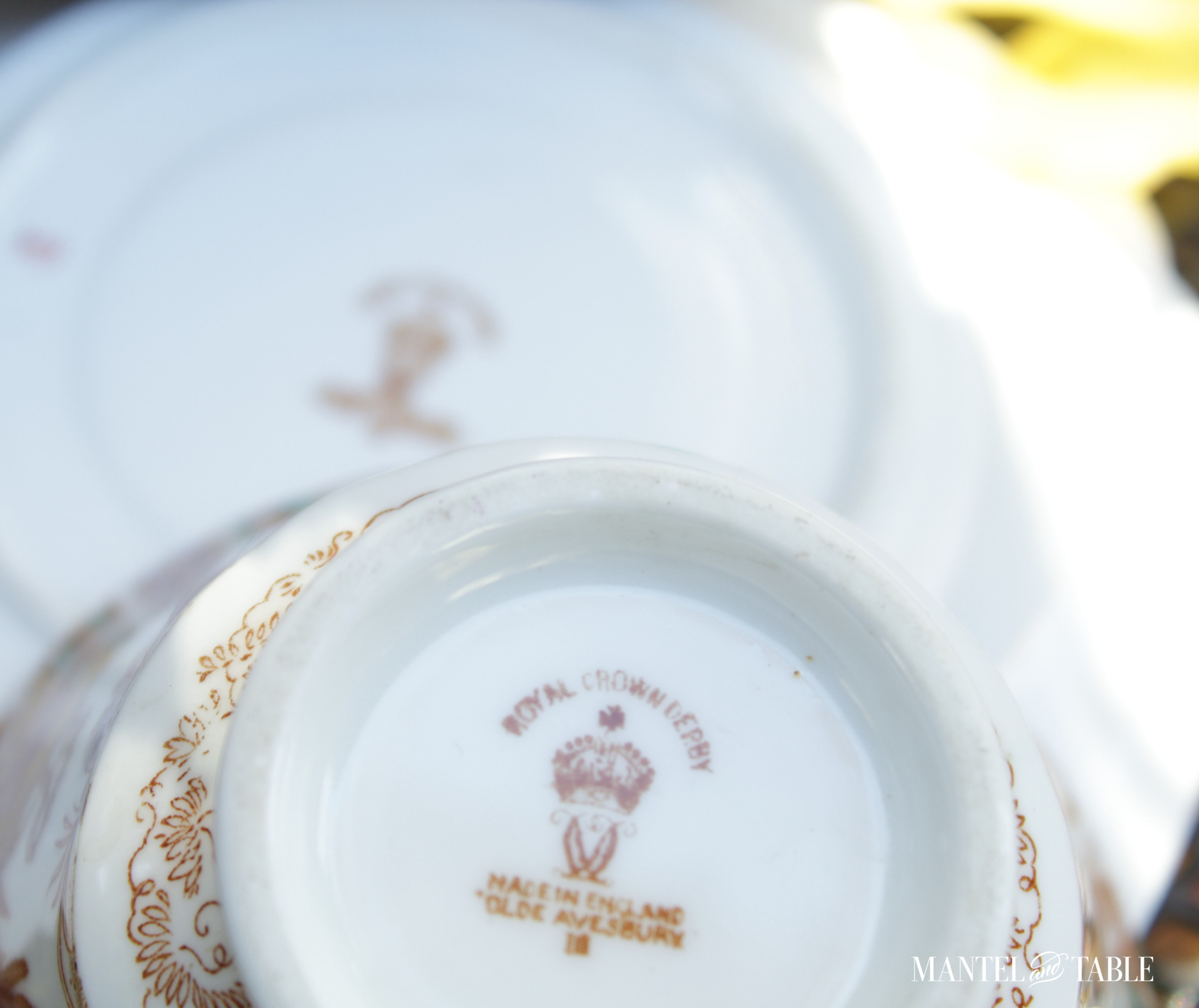 Backstamps on cup and saucer