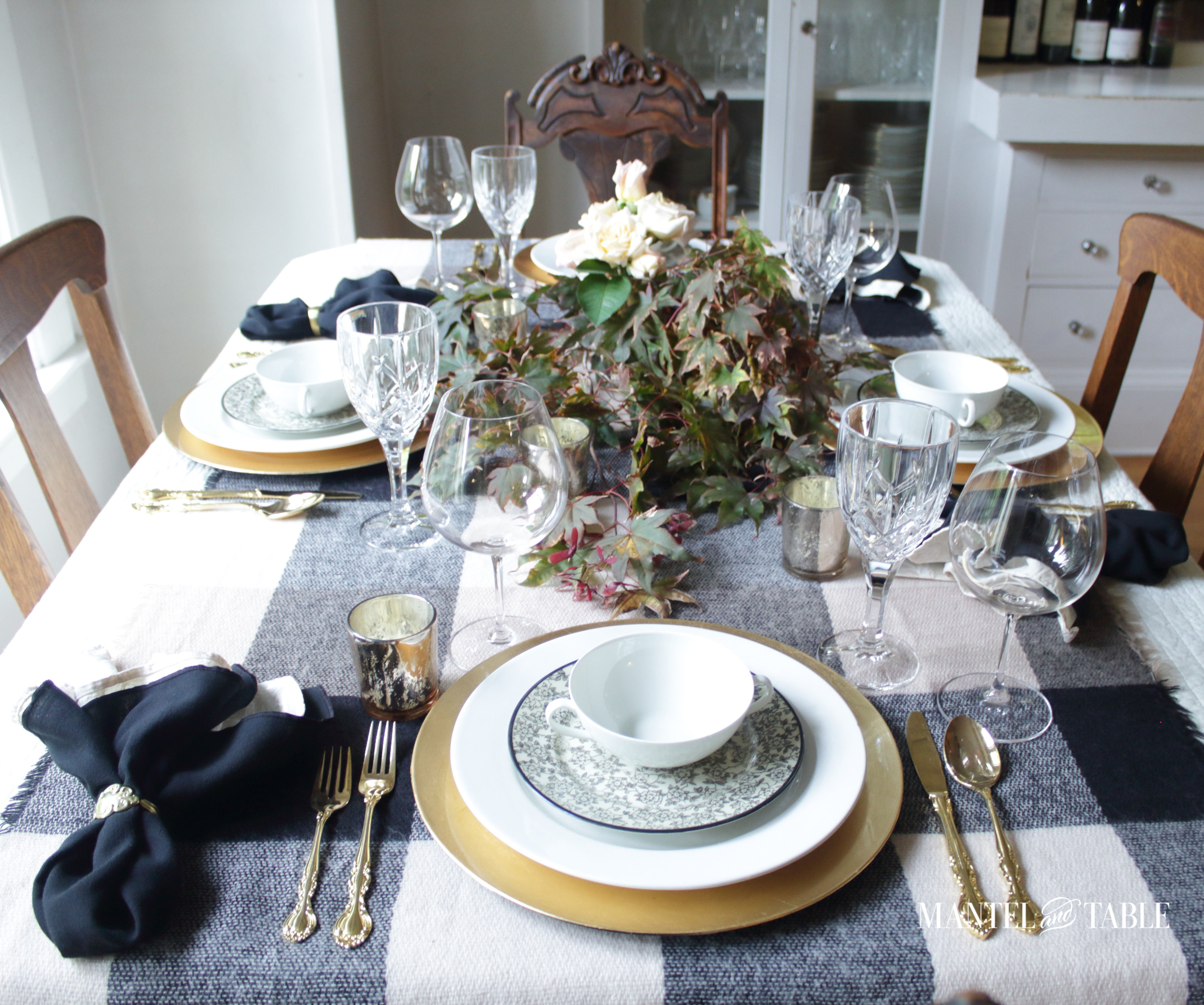 Moody Fall Table view of placesettings