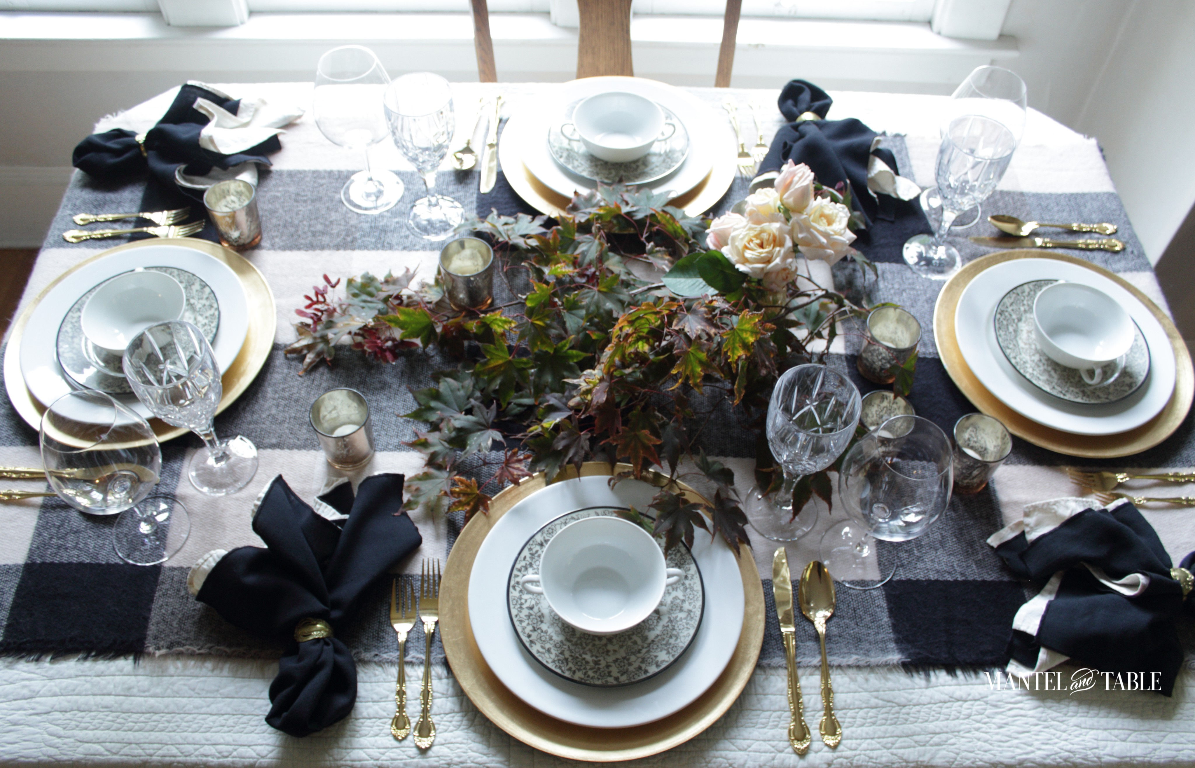 Moody Fall Table view of full table from above