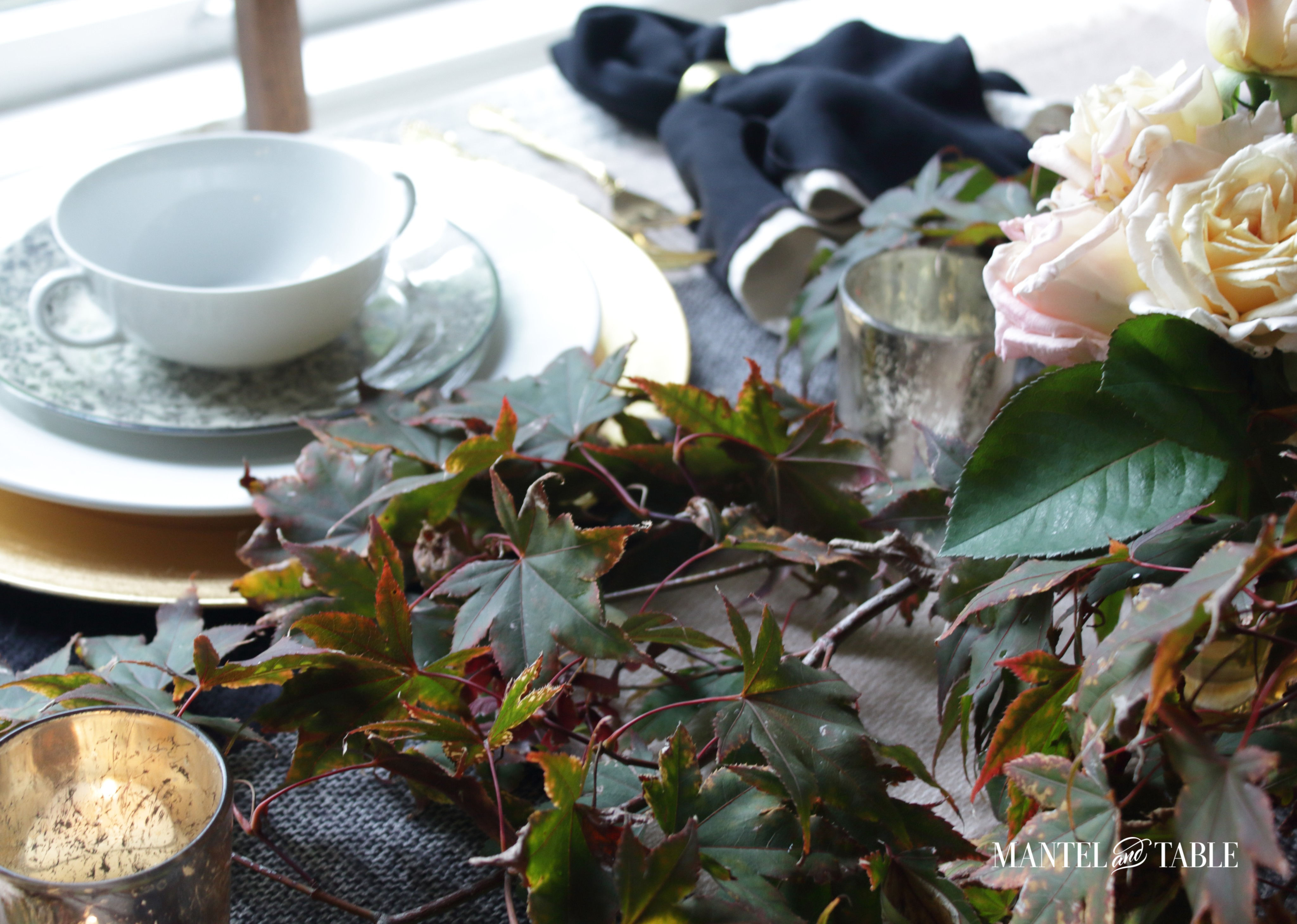 Moody Fall Table view of centerpiece