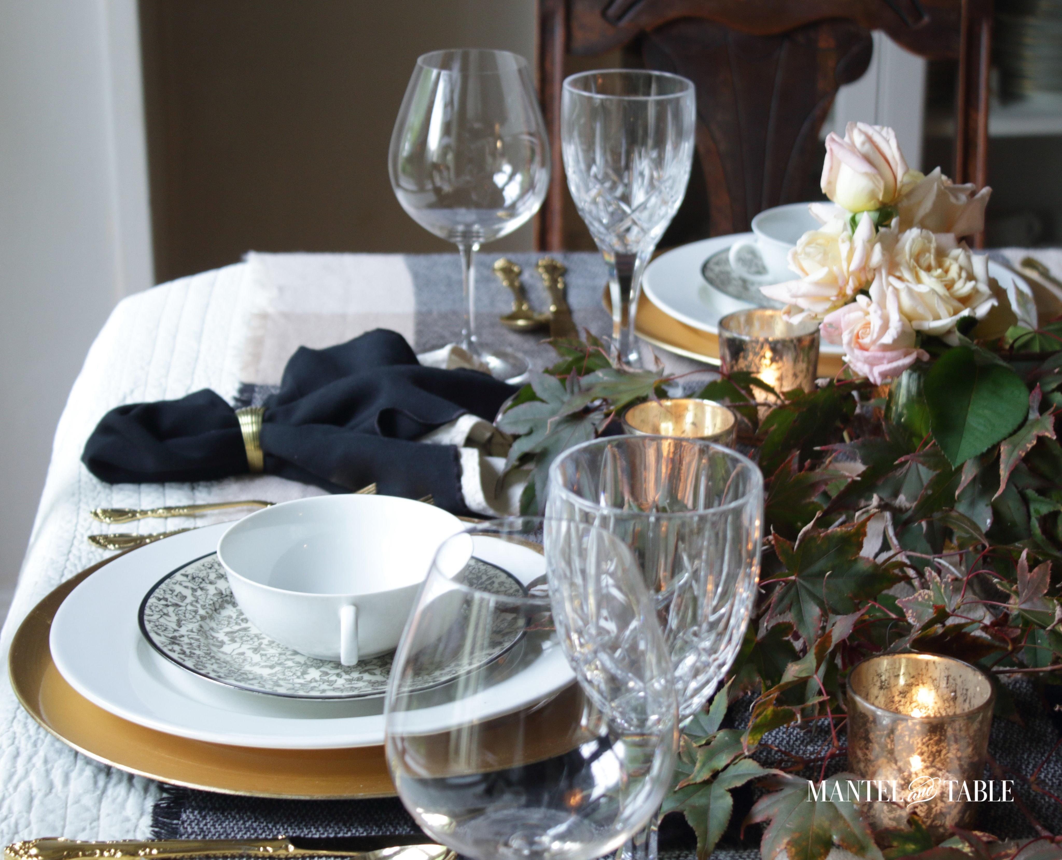 Moody Fall Table view of one side