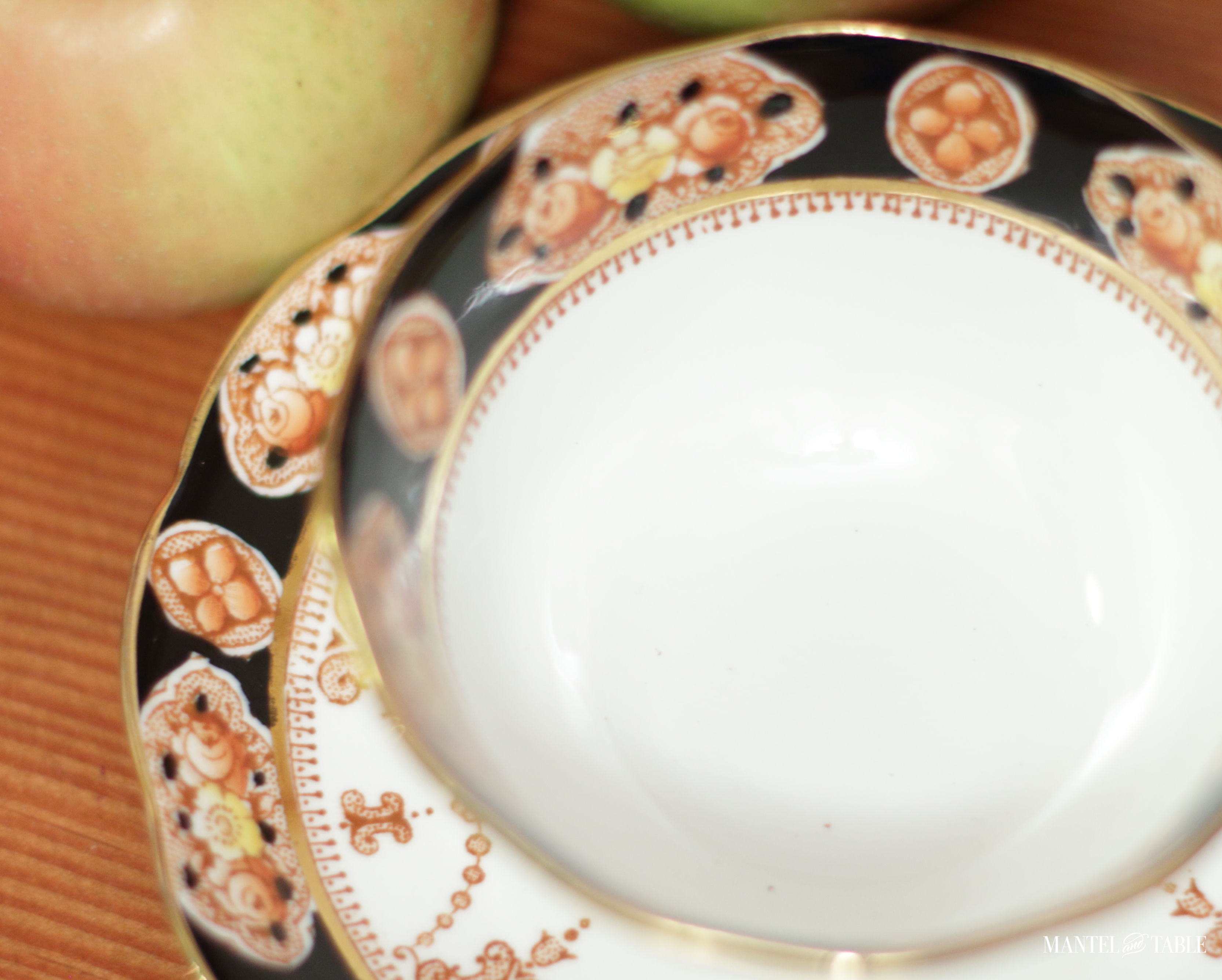 Teacup and saucer top view