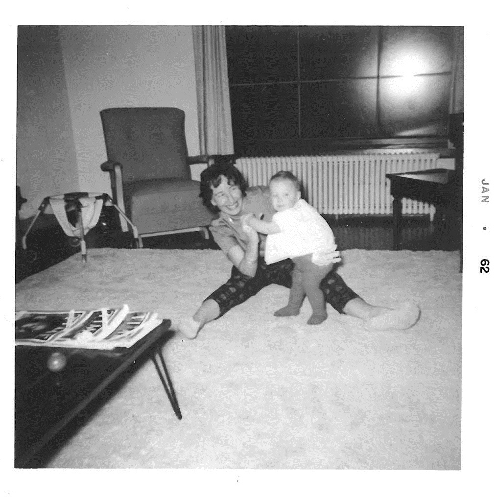 Life Lessons - Mom teaching me to walk