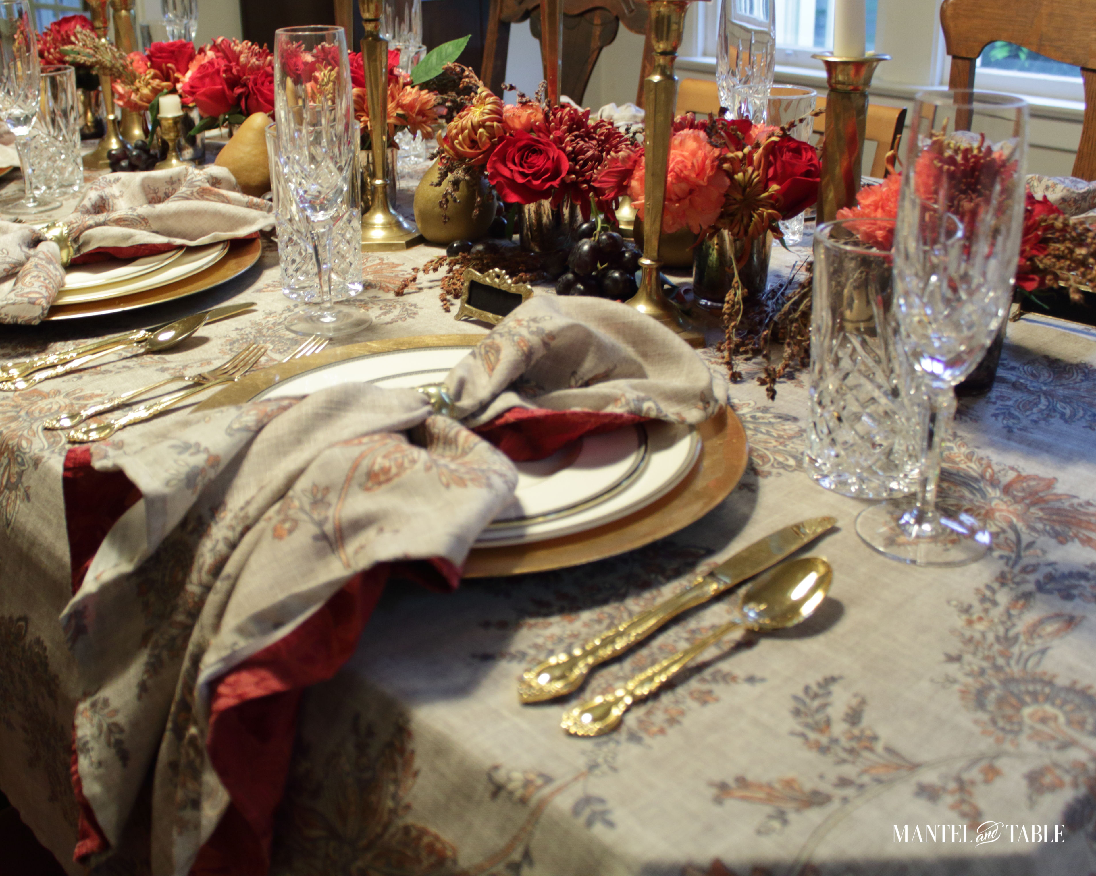 Thanksgiving Tablescape side view