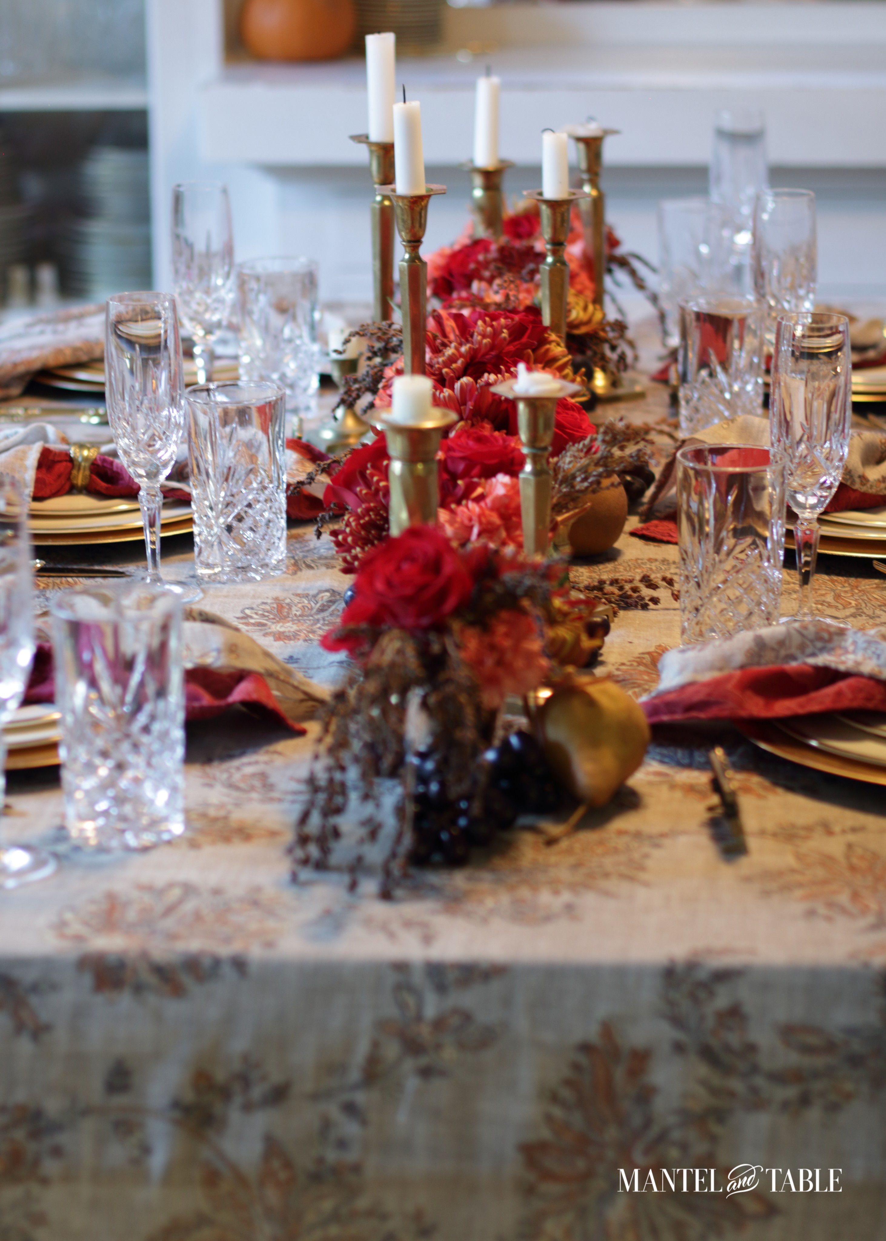 Thanksgiving Tablescape - end view