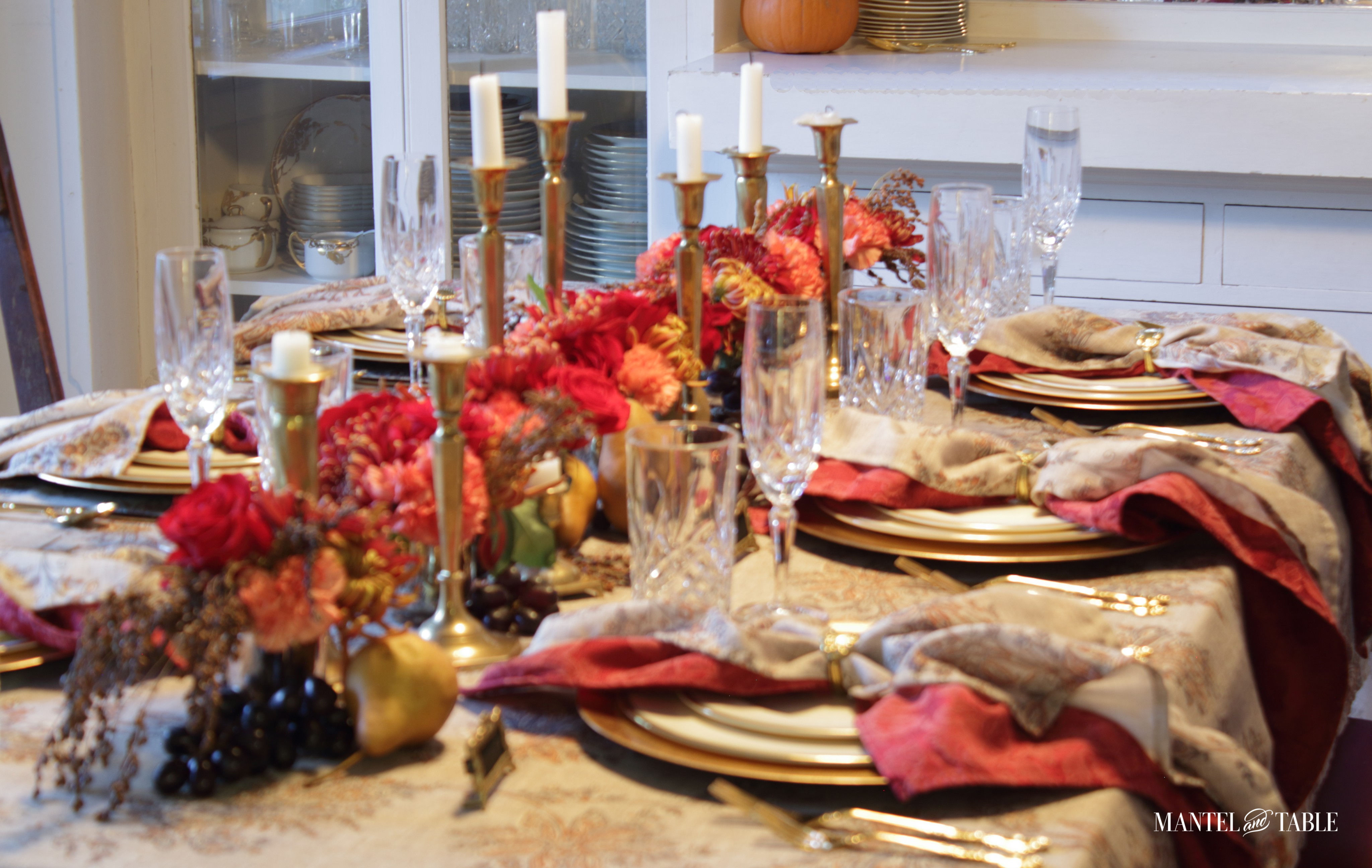 Thanksgiving Tablescape - full table