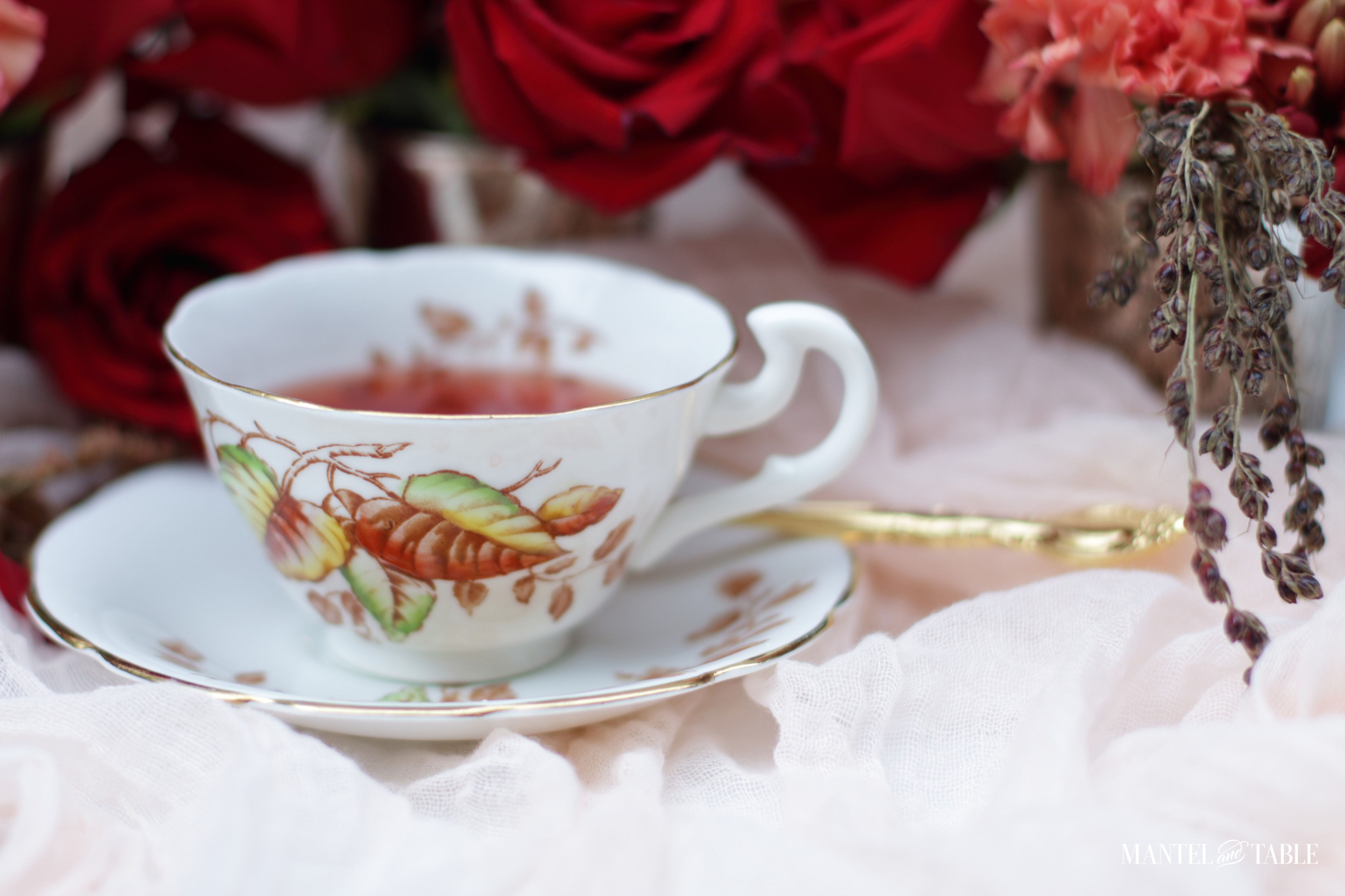 Fall teacup side view