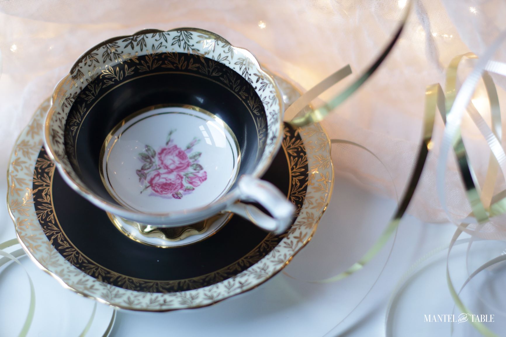 Royal Stafford Teacup with pink flower detail inside