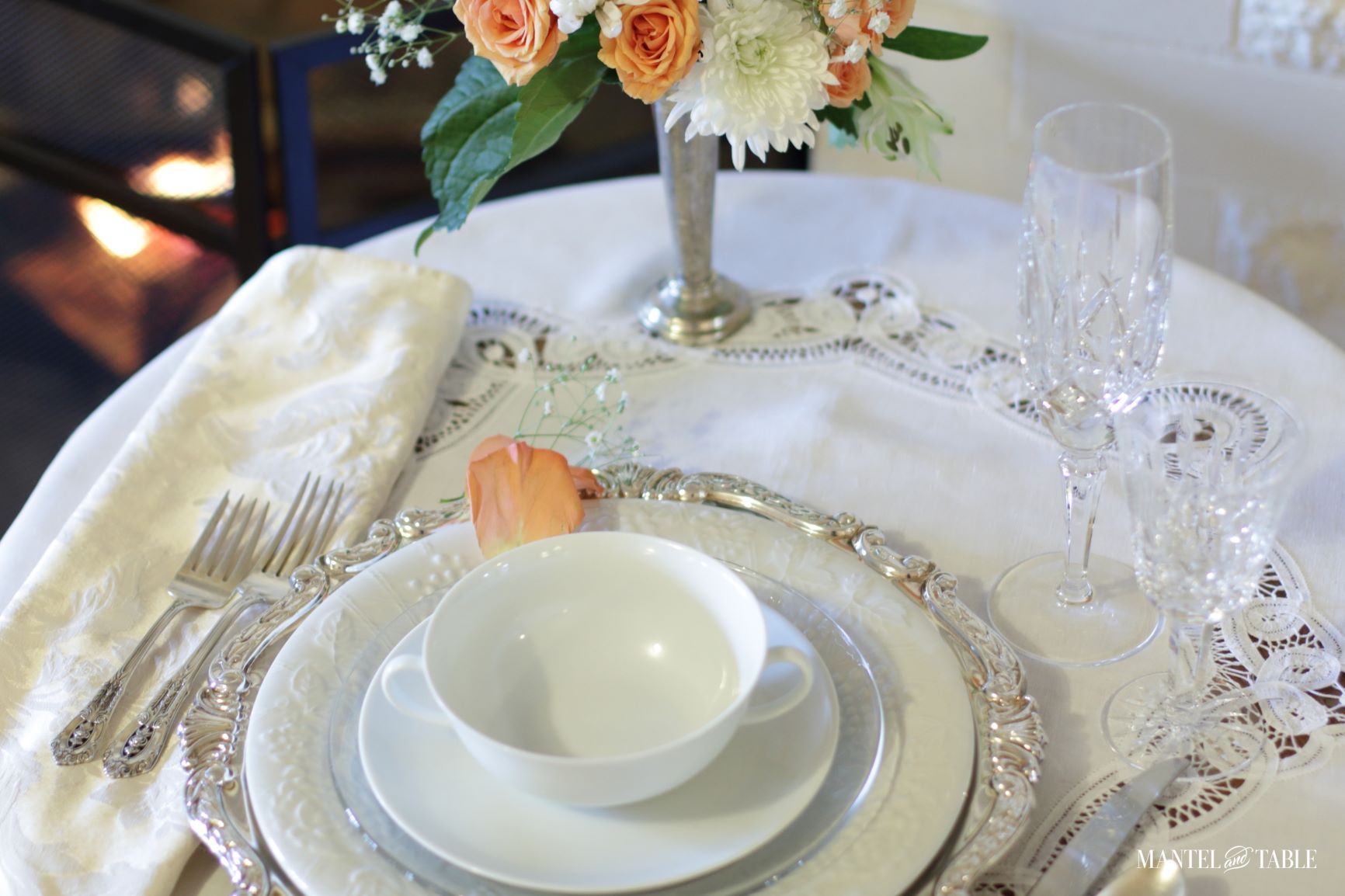 Table Setting for One ~ tabletop view