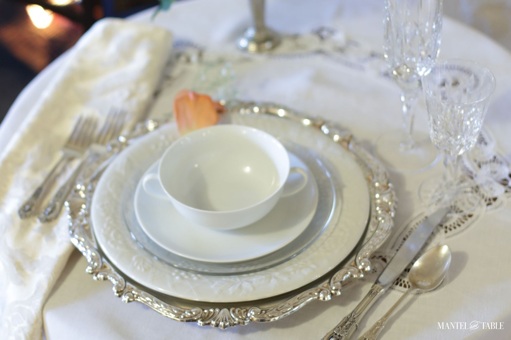 Table Setting for One ~ view of tabletop