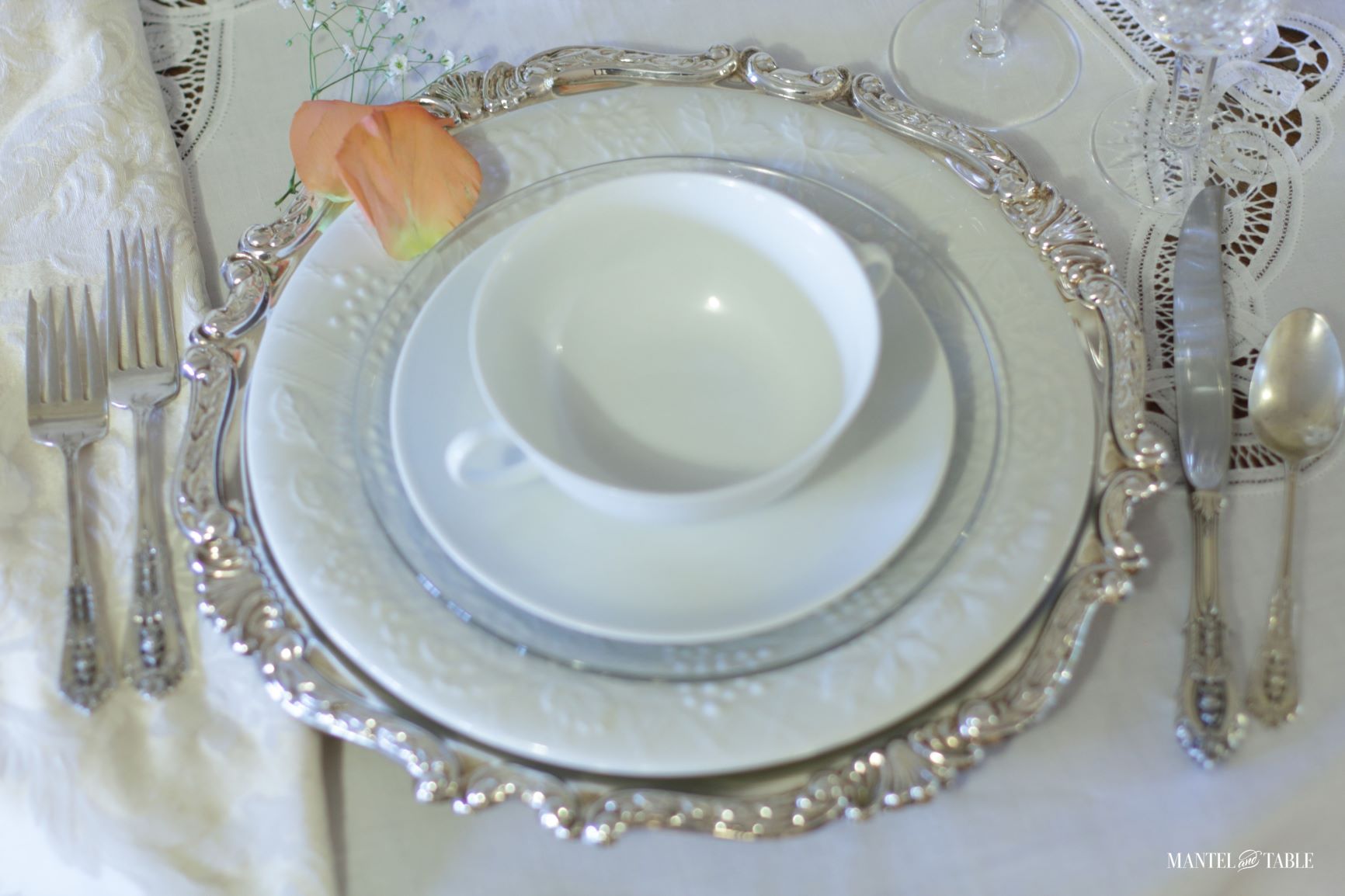 Table Setting for One ~ closeup of place setting