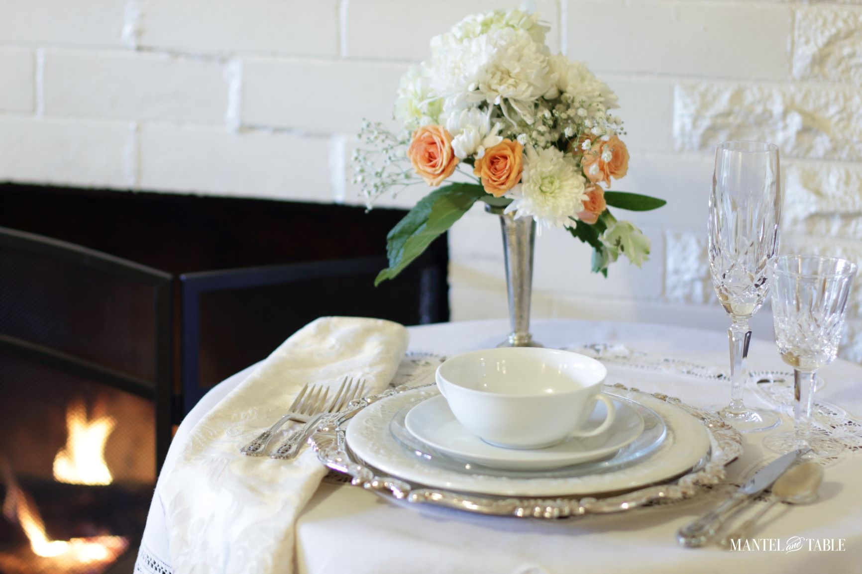 Table Setting for One ~ table setting by the fire