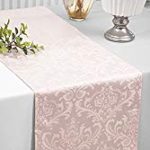 Blush Pink Jacquard Table Runner