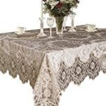 Taupe Lace Tablecloth