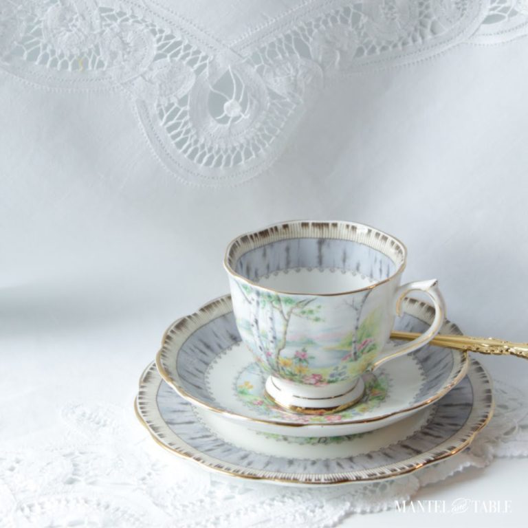 A Silver Birch Teacup ~ And Dessert!