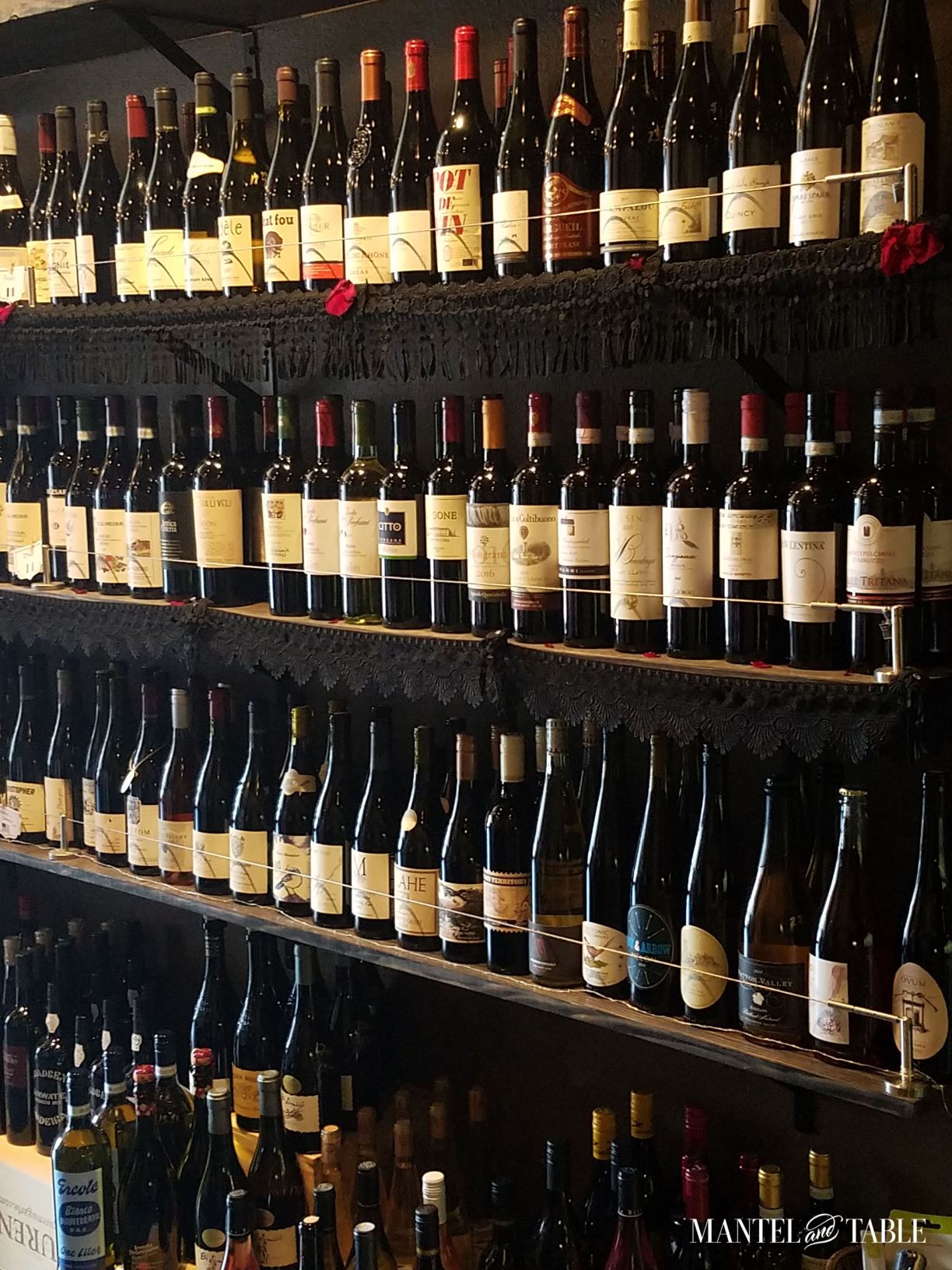 Brute Wine Bar Astoria OR ~ wall of wine