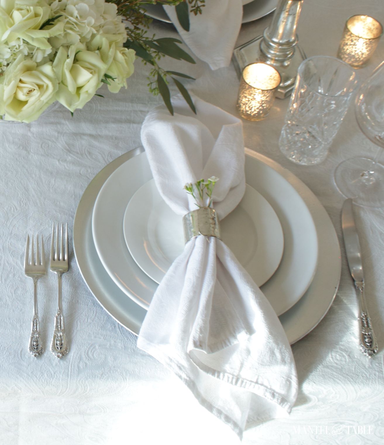 An Elegant St Patrick's Day Table ~ Closeup of placesetting