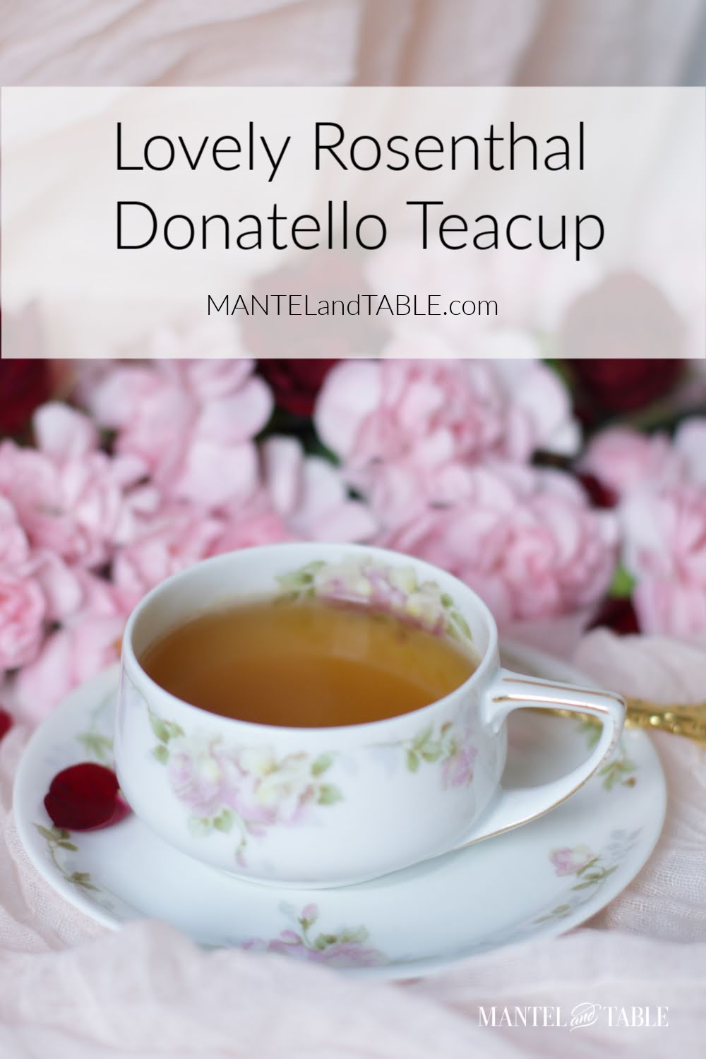 Rosenthal Teacup and pink flowers
