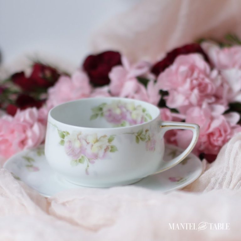 Rosenthal Teacup, Pink Flowers & Valentines