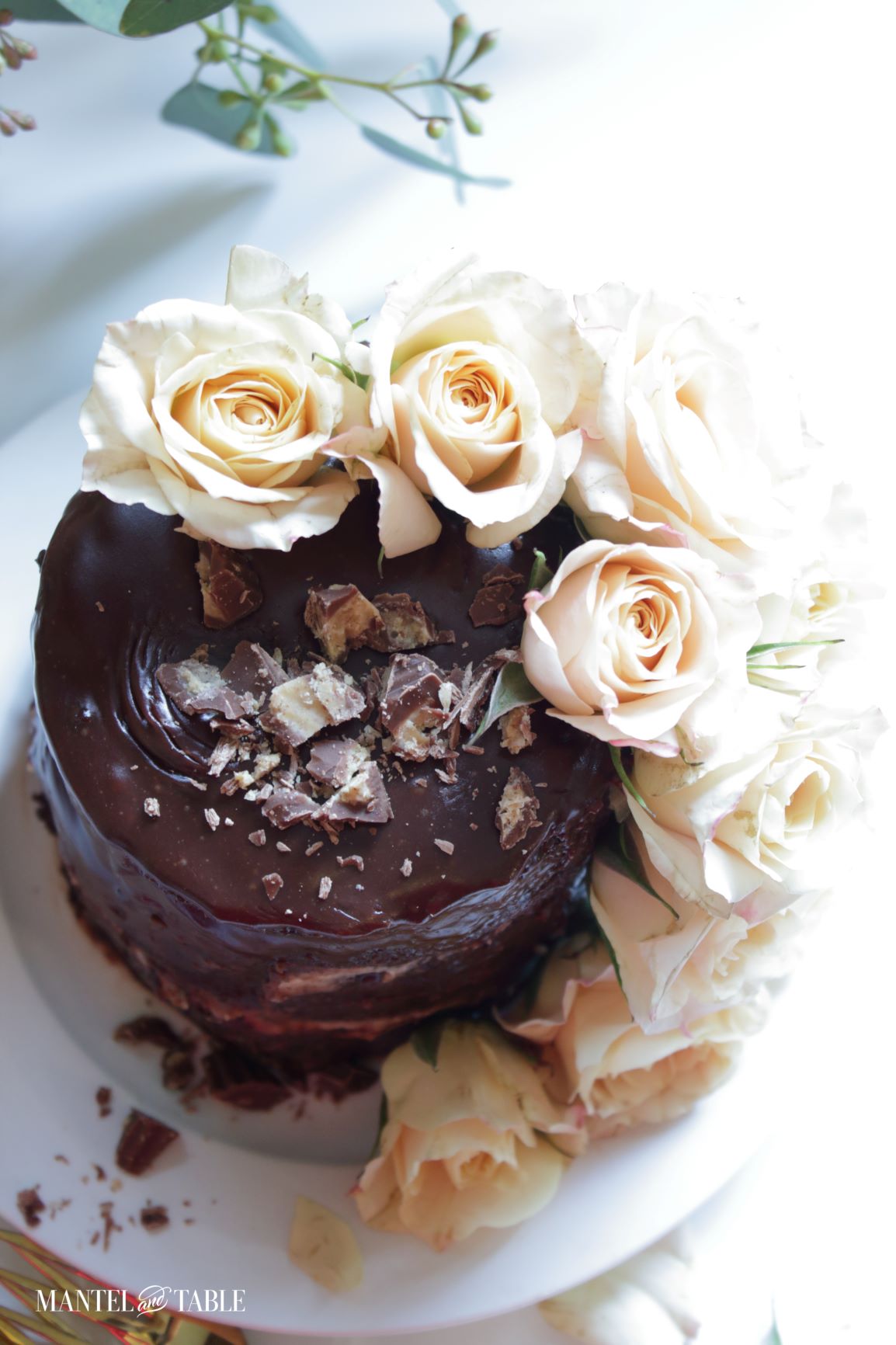 Top view of cake