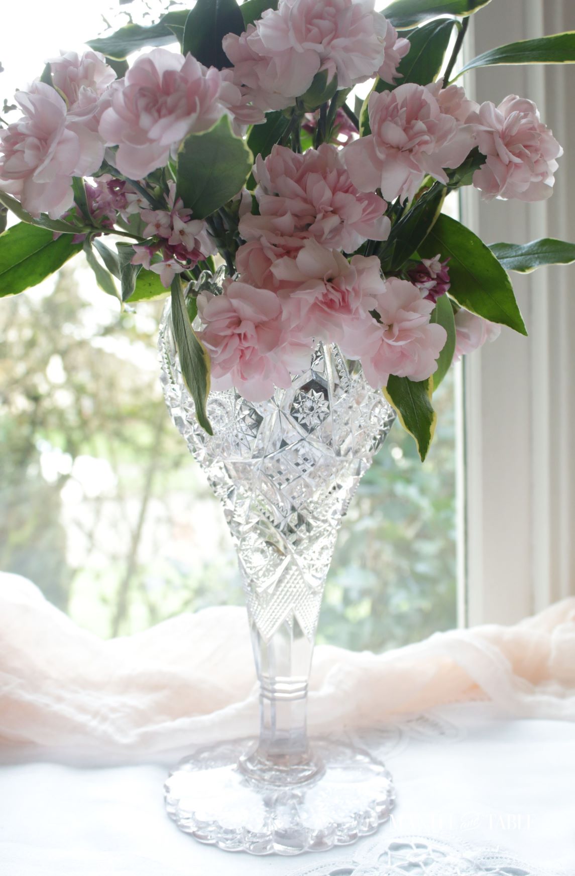 Valentines Brunch Tablescape ~ flower arrangement