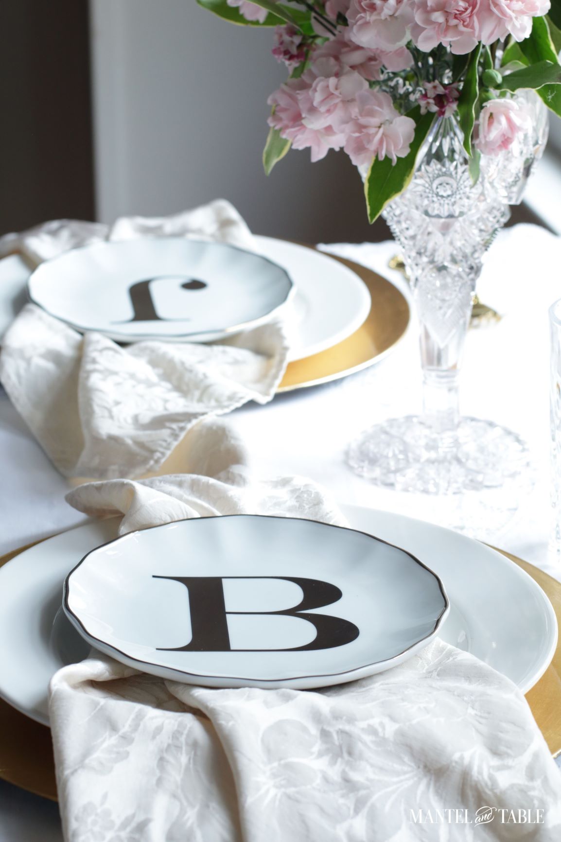 Valentines Brunch Tablescape ~ place settings