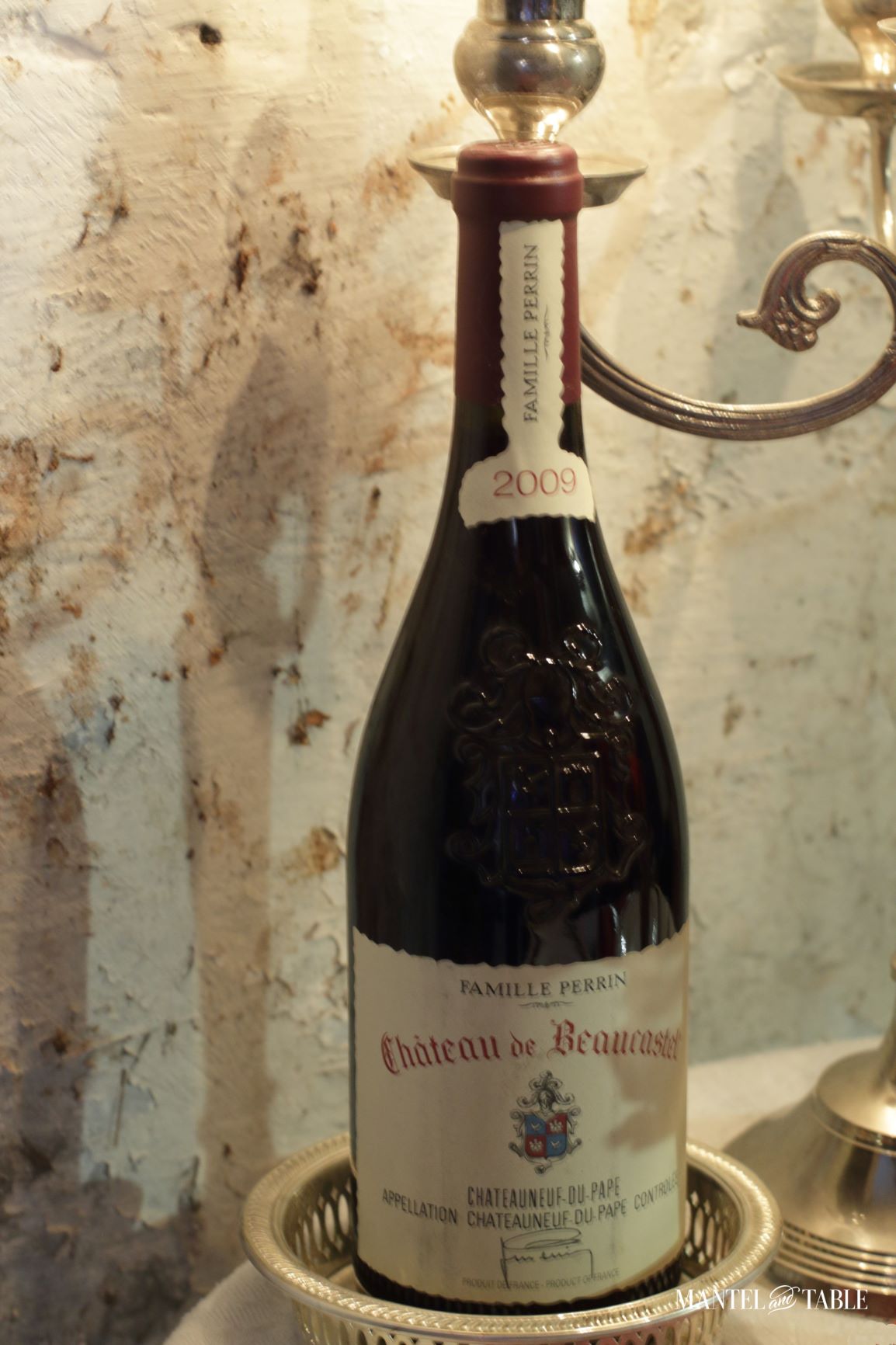 Wine Cellar Dinner ~ Bottle of 2009 Chateau de Beaucastel Chateauneuf du Pape