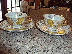 Yellow Cutout Demi Teacup & Saucer