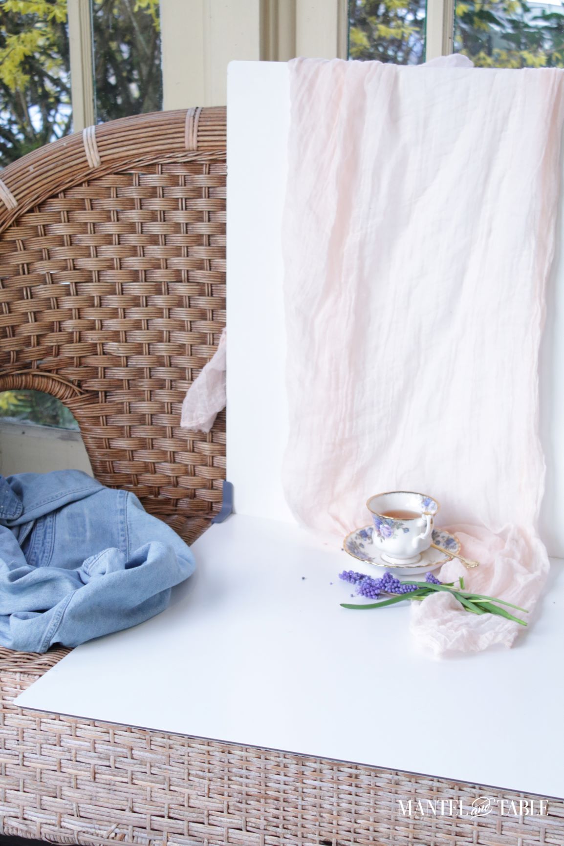Royal Albert Moonlight Rose Teacup ~ photo set up