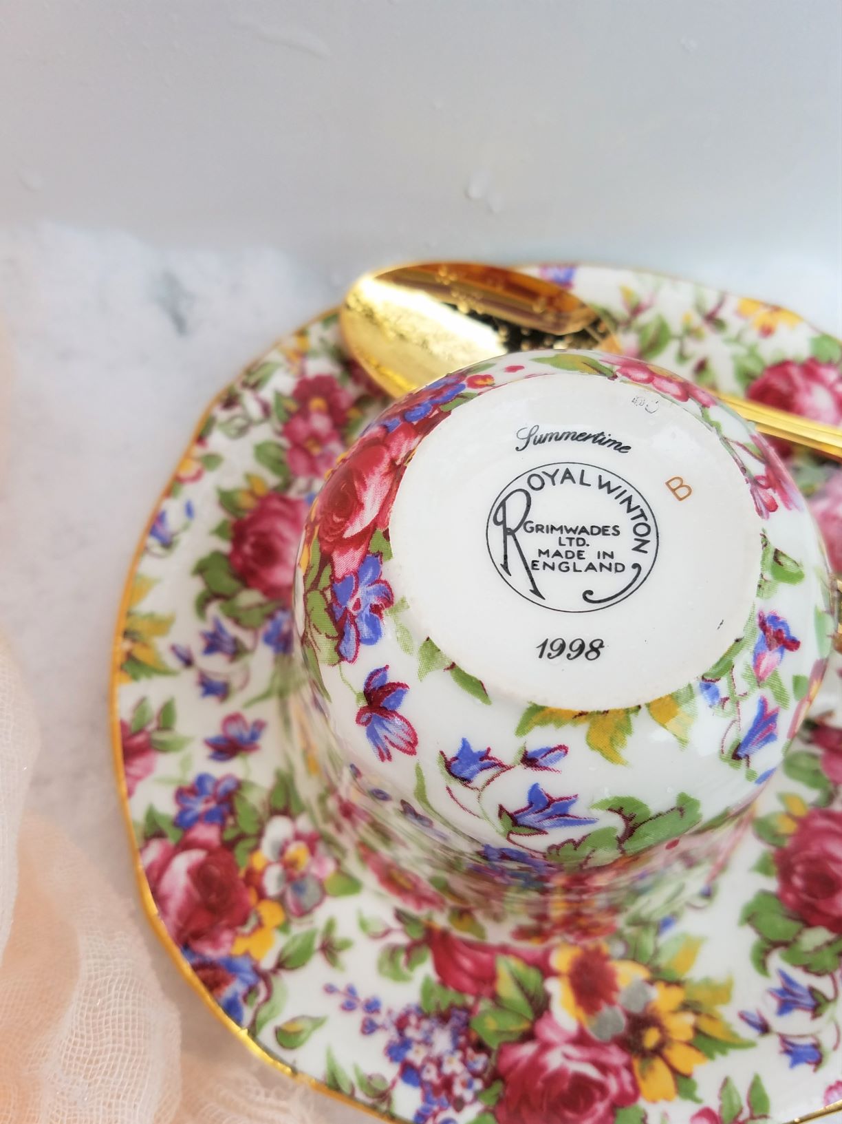 Royal Winton Grimwades Ltd backstamp on teacup