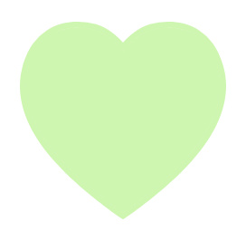 Light green heart graphic